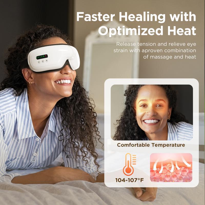 Gifts set Portable Massager Eye Massage Machine with Heating Function Bluetooth-compatible Music Eye Care Product for Relaxation Christmas Comfort