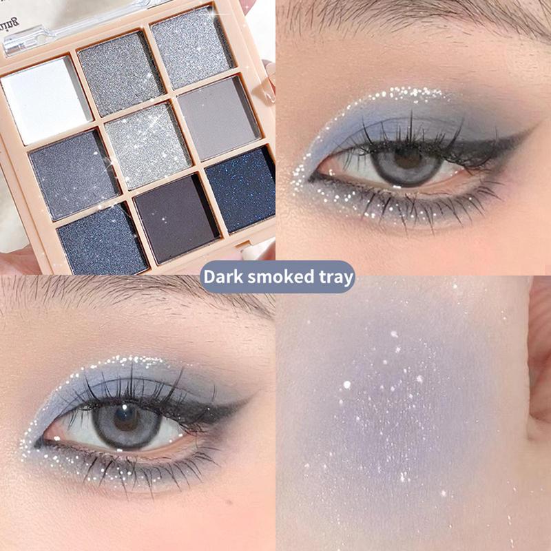 9 Color Eyeshadow Palette, 1 Count Matte & Glitter Eye Shadows Palette, Long Lasting Shimmering Eye Shadow Makeup Products