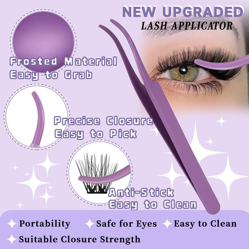 3 in 1 Eyelash Bond & Seal & Remover, Long Lasting Eyelash Glue, Eyelash Remover, Tweezers, Professional Eye Makeup Tool for Women & Girls, Christmas Gift