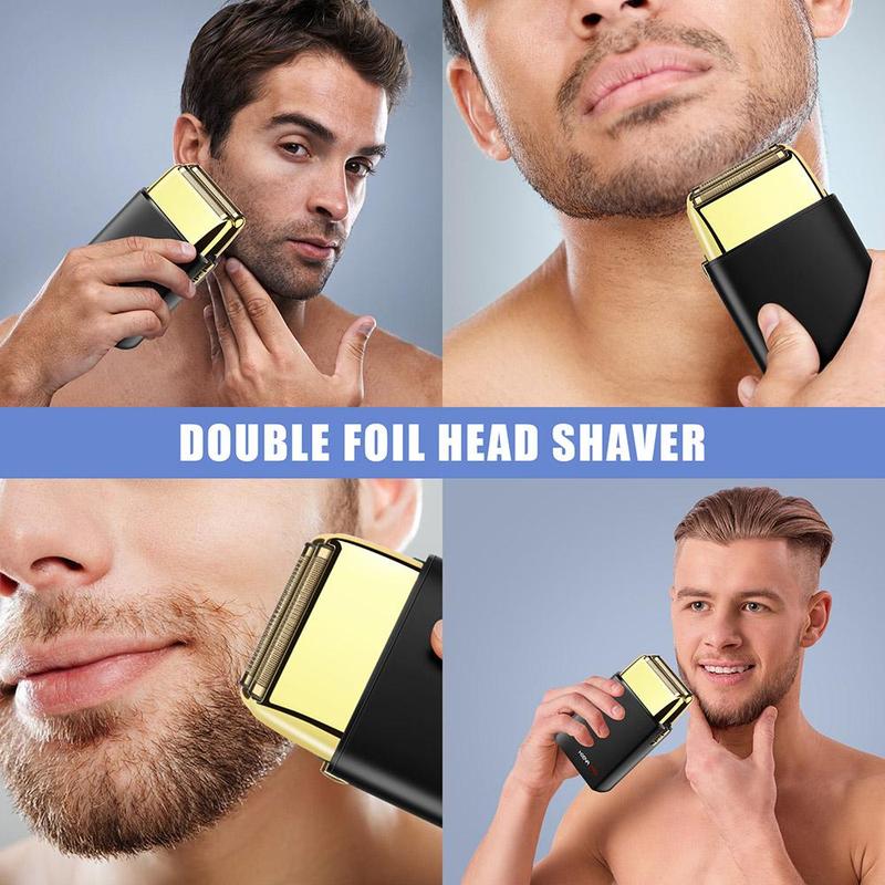 Electric Shaver, 1 Box Rechargeable Beard Trimmer & Accessories, Wet & Dry Use Beard Shaver, Great for Men Stylists Barber Barbershop Salon Home Use