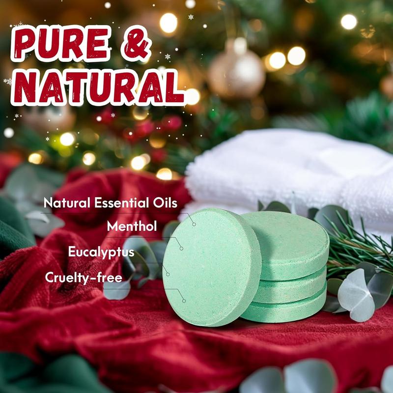 Stocking Stuffers for Adults Men Women: Eucalyptus Shower Steamers Aromatherapy, 6 Packs Christmas Gifts Gifts for Men Women, Self Care Relaxation Shower Tablets Birthday Gifts