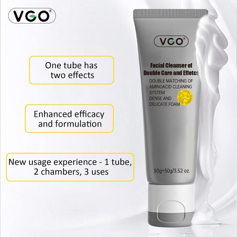 VGO Three-In-One Kit Vitamin C serum 30ml 60ml Snail Mucin 92% Moisturizer Facial Cleanser of Double Care and Effets Skincare Repairing