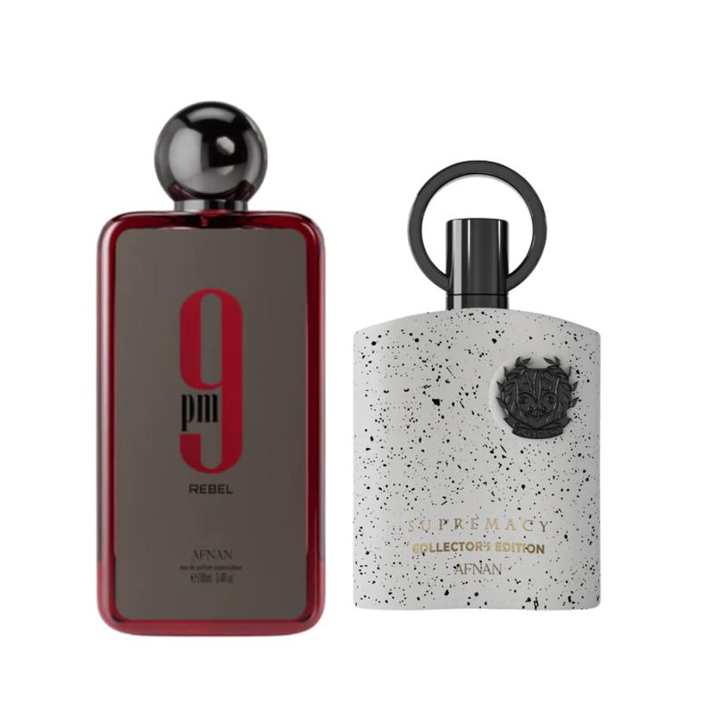 Afnan 9PM Rebel & Afnan Supremacy Collector's Edition Eau de Parfum Bundle – Unleash Bold Luxury with Every Spritz