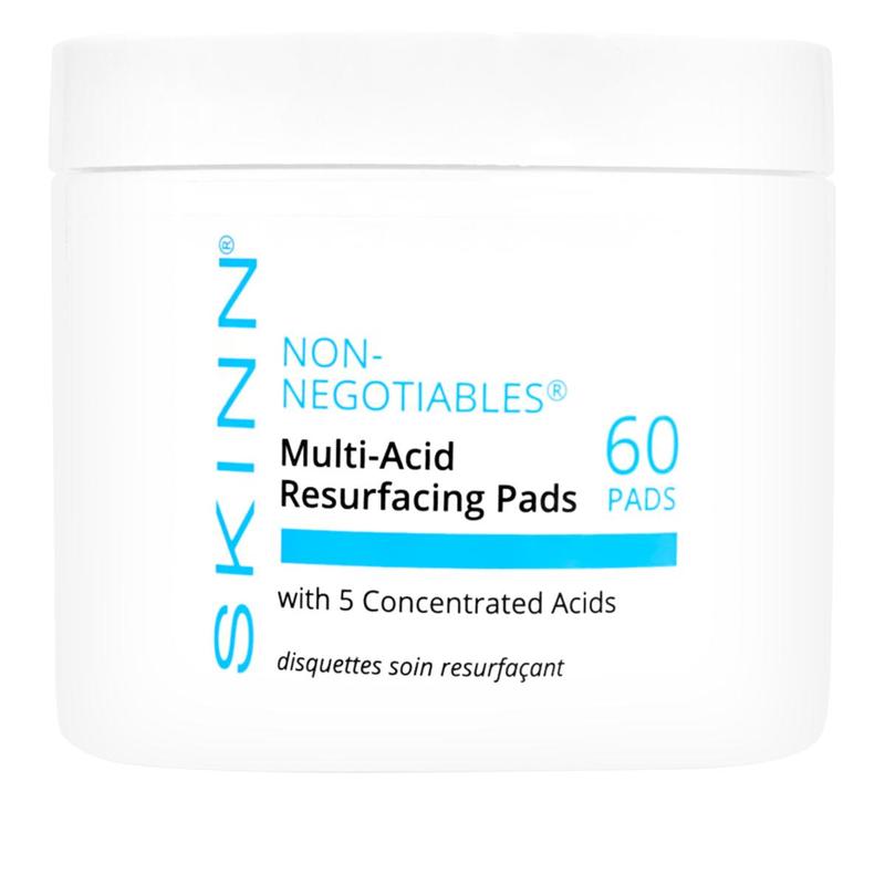 Skinn Cosmetics Multi-Acid Glycolic & Salicylic Resurfacing Pads, 60 Pads