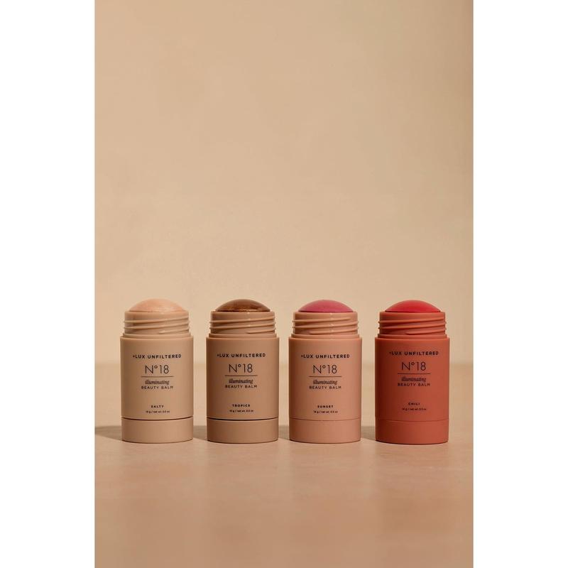 N°18 Illuminating Beauty Balm, Dewy, Vegan + Cruelty Free, Illuminating, Bronzer, Blush, Highlighter Makeup Smooth