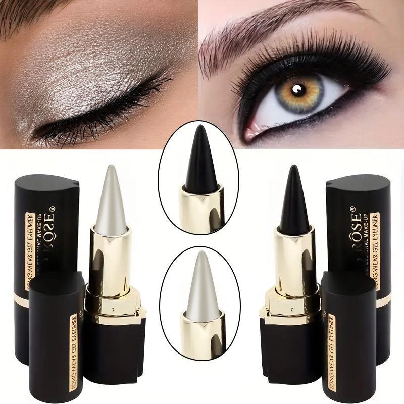 Creamy Texture Eyeliner, 1 Count 2 Counts EasyColoring Sweat Proof High Pier Pencil, DailyMakeup Accessories for Women and Girls, BackTo School，Fall Gift，Eyeliner Pencil, Christmas Gift