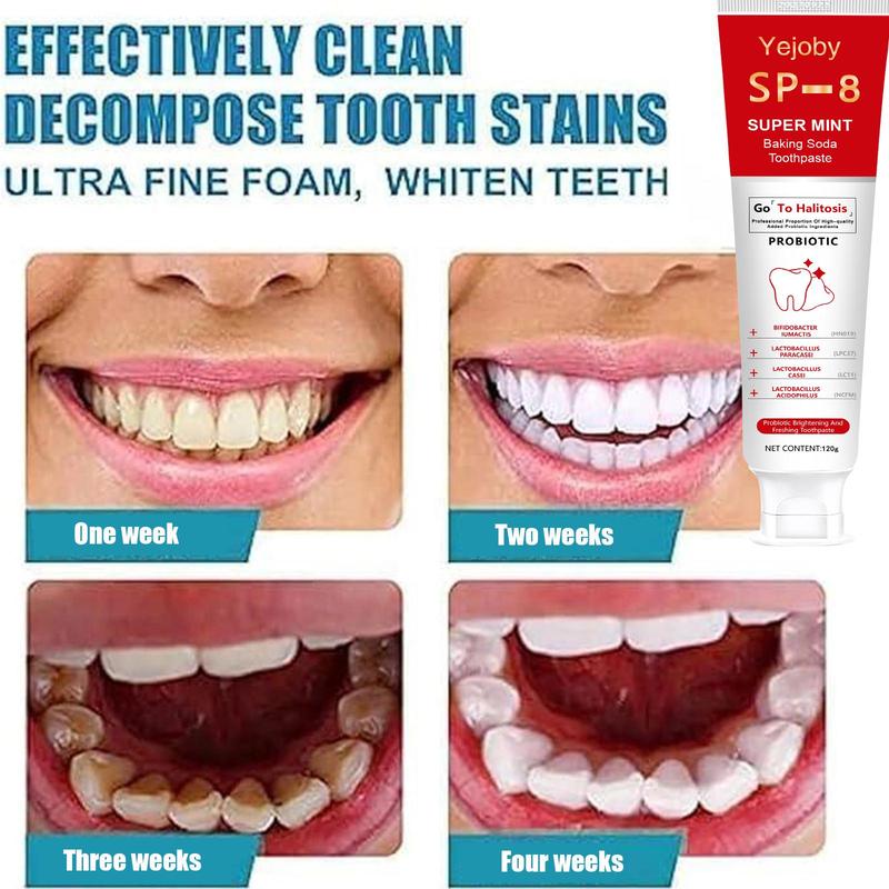 SP-8 whitening Toothpaste, Super sp8 brightening Oral probiotic, sp 8 Bright White Toothpaste for Stain Removing, Fresh Breath & Teeth Health Whitening Solution Effect is better than SP-6 and SP-7,SP-8 SP-6 SP-4 sp-8 sp-6 sp-4 sp8 sp6 sp4 SP-10