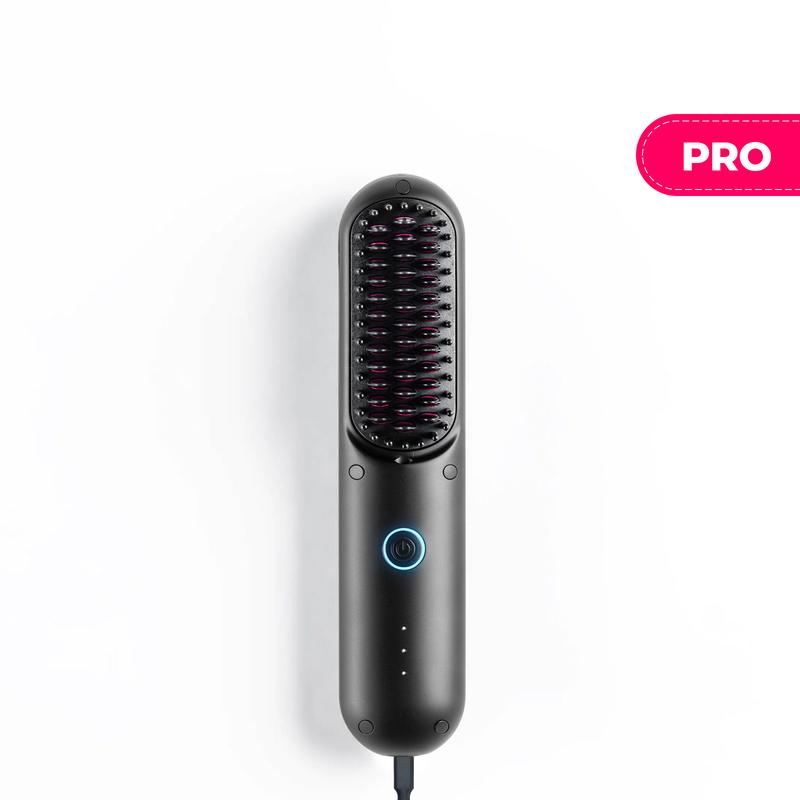 TYMO PORTA PRO-Cordless Portable Straightening Brush for Travel hair straightening Comfort pink hairstraightener