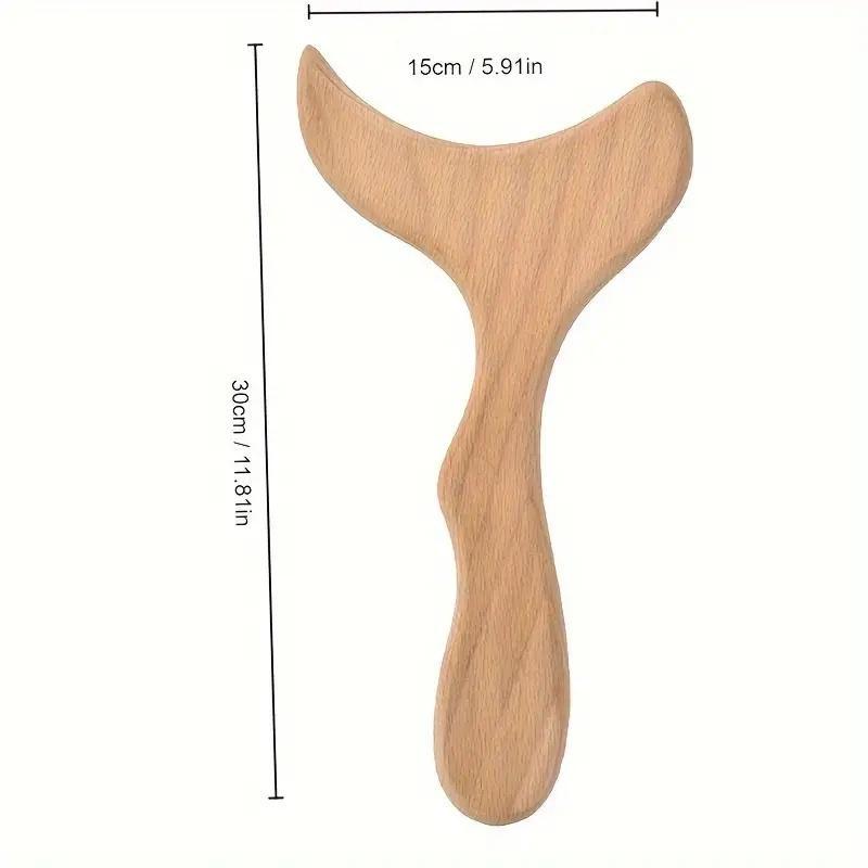 Wooden Fish Tail Shaped Massage Tool, Multifunctional Body Massage Tool, Manual Massage Tool for Home Use, Bath & Body Care Tool