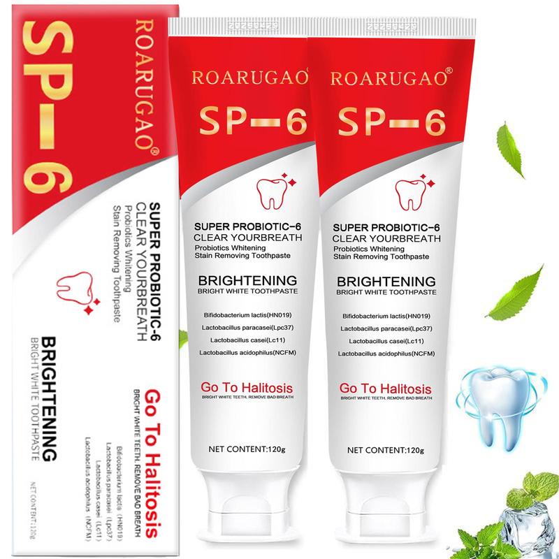 [+5$Get 2Pcs] SP-6 Probiotic Toothpaste：Enhanced Formula Balances The Oral Microbiome, Removes Stains, And Provides Long-lasting Fresh Breath.