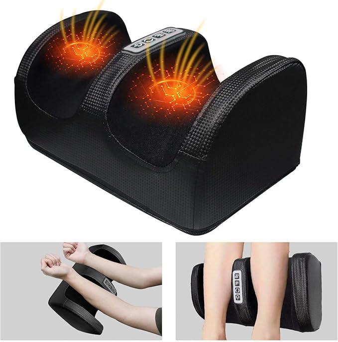 Foot Massager Machine Shiatsu Foot and Calf Massager with Heat, Deep Rolling Massage for Plantar Fasciitis Relief, Electric Foot Massager Promotes Blood Circulation, Gifts for Women & Men Comfort feet