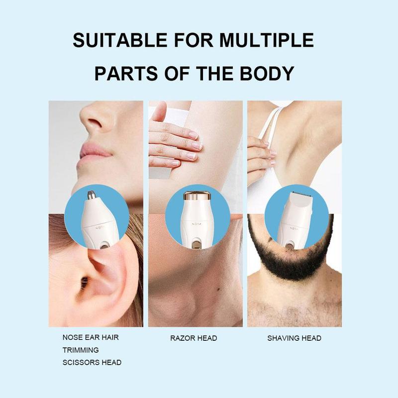 3 in 1 Electric Hair Removal Tool, 1 Box USB Rechargeable Facial Trimmer & Accessories, Nose Hair Trimmer, Full Body Epilator, Birthday Gift for Women, Christmas Gift