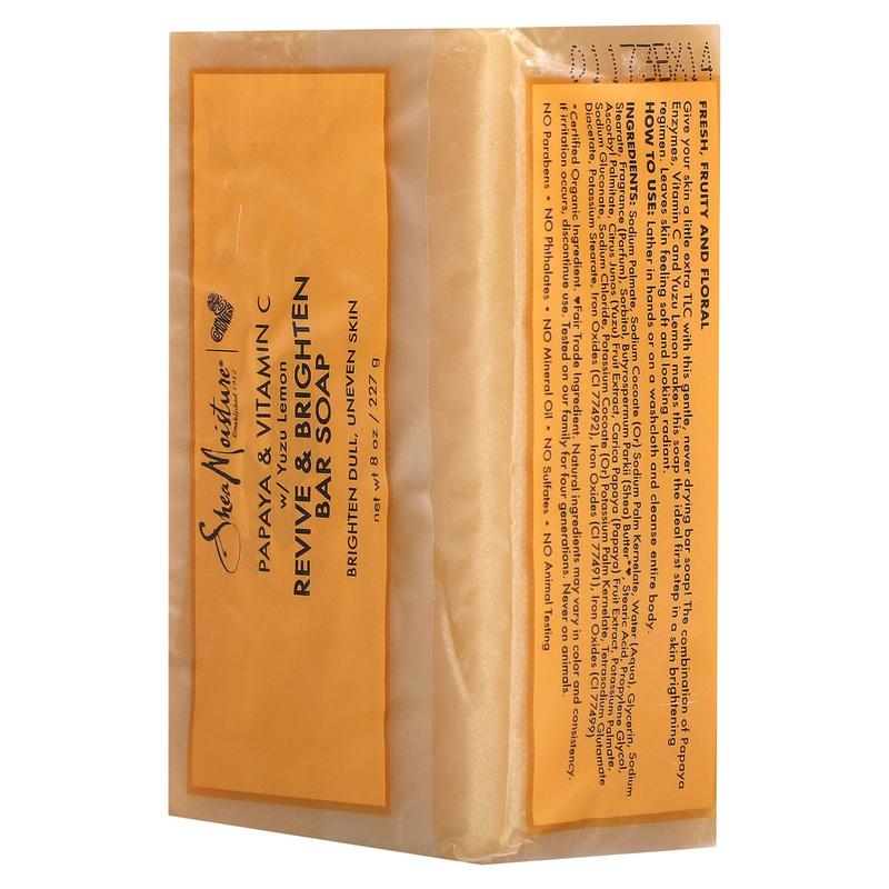 SheaMoisture Revive & Brighten Bar Soap, Papaya & Vitamin C, 8 oz (227 g)