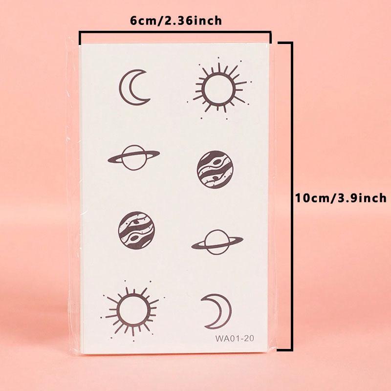 Fashion Temporary Tattoo Sticker, 20pcs Simulation Non-reflective Creative Pattern Arm Fake Tattoo Sticker, Waterproof Tattoo Sticker for Men & Women