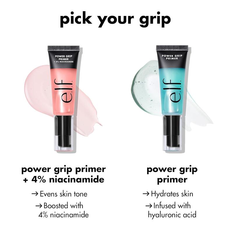 e.l.f. Power Grip Primer + 4% Niacinamide, Gel-Based & Hydrating Face Primer, Evens Skin & Brightens, Grips Makeup, Vegan & Cruelty-Free, 0.8 Fl Oz