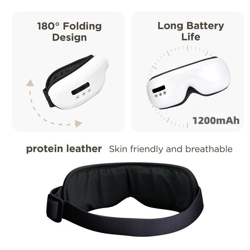 Gifts set Portable Massager Eye Massage Machine with Heating Function Bluetooth-compatible Music Eye Care Product for Relaxation Christmas Comfort