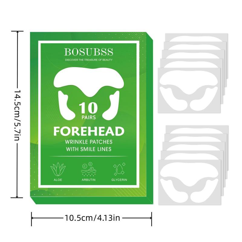 Forehead Nasolabial Fold Patches, 10 Pairs box Moisturizing Forehead Patches, Hydrating Face Patches, Face Lifting Patches, Skin Care Products for Women