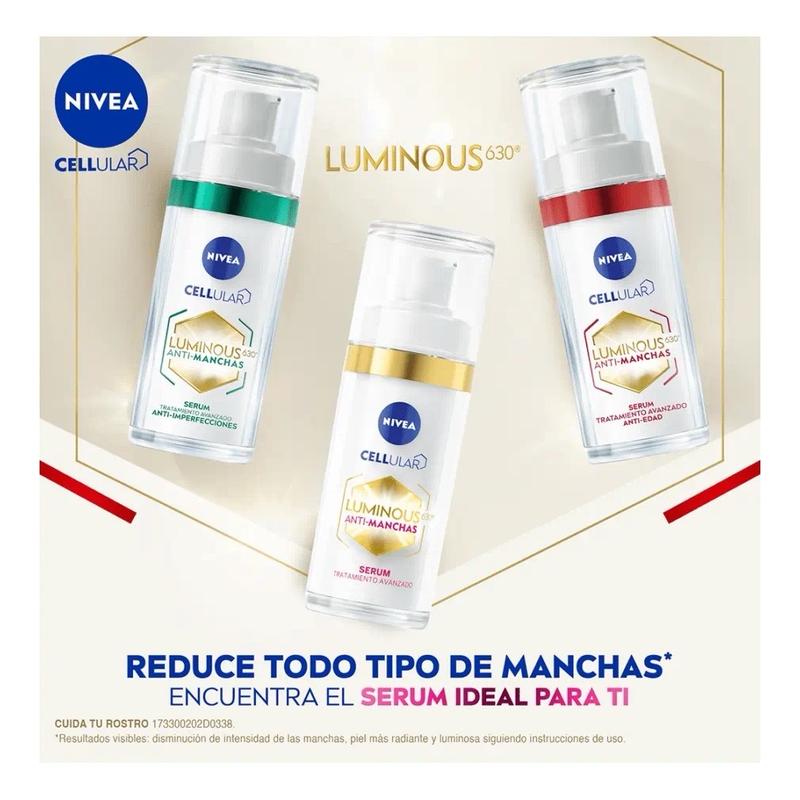 NIVEA LUMINOUS630 SERUM FACIAL 30ML   NIVEA LUMINOUS630 FACIAL SERUM  30 ML (Gold Cap ) dark spot