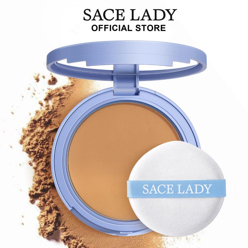 SACE LADY Oil Control Lasting Waterproof Setting Powder Upgraded Version Matte Face Powder Face Makeup With Puff