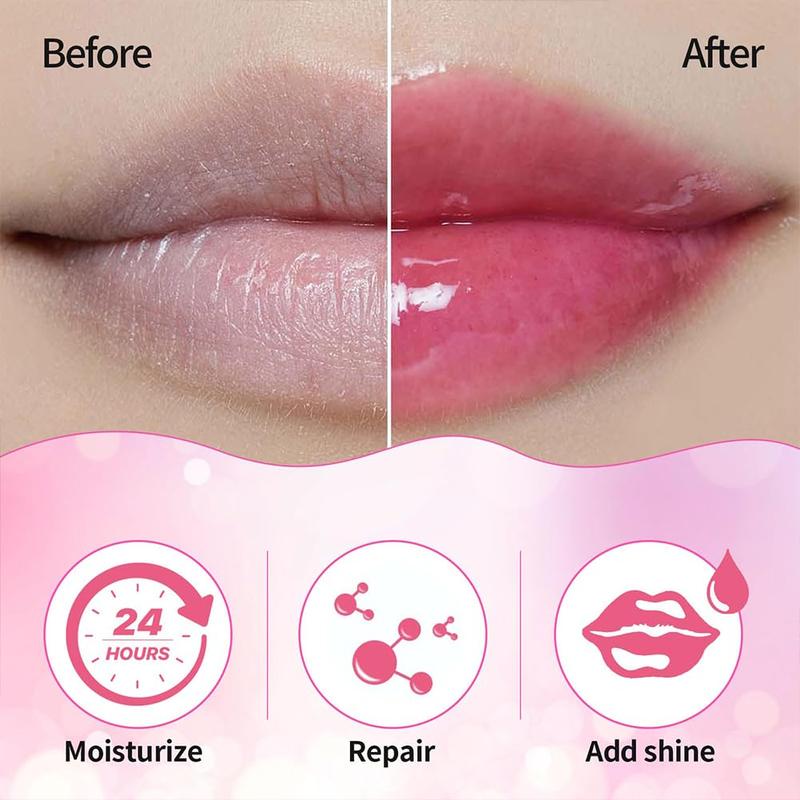 Hydrating Lip Glow Oil, Moisturizing Lip Glow Oil, Nourishing Glossy Transparent Lip Oil, Plumping Lip Oil, Lip Balm, Non-sticky Tinted Toot Lip Balm for Lip Care (CHERRY) 0.2 OZ