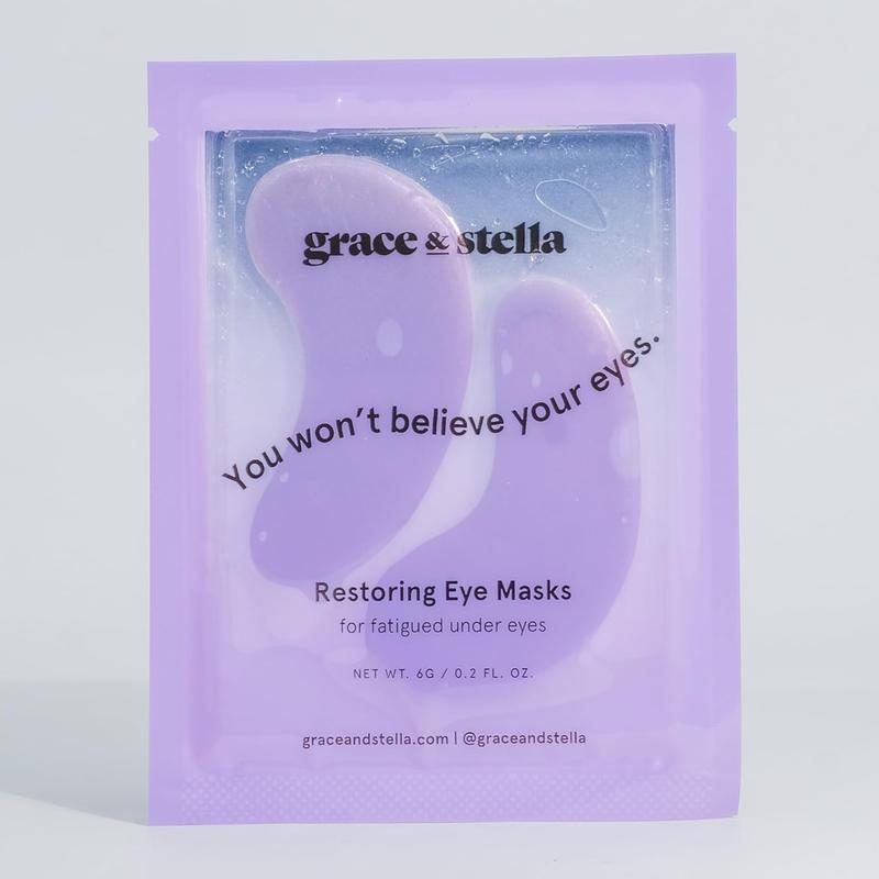 Under Eye Patches for Dark Circles (Purple, 6 Pairs) - Gel Eye Mask with Retinol - Restoring Under Eye Patches for Puffy Eyes and Dark Circles - Vegan Cruelty-Free Eye Mask Skincare