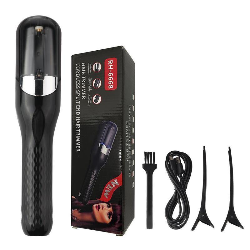 Cordless Split End Hair Trimmer with hair Clips, Automatic Rechargeable Split End Hair Clipper for Dry Damaged Splitting Broken Frizzy Hair Trimming, Hair Styling Tools