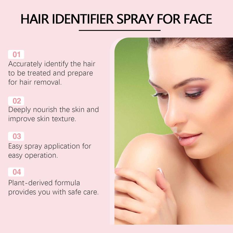 Hair Identifier Spray, 1 Set 2 Sets Hair Removal Spray, Facial Hair Removal Cream, Hair Removal Kit, Suitable for Women All Skin and Hair Types, Body Care Products, Christmas Gift