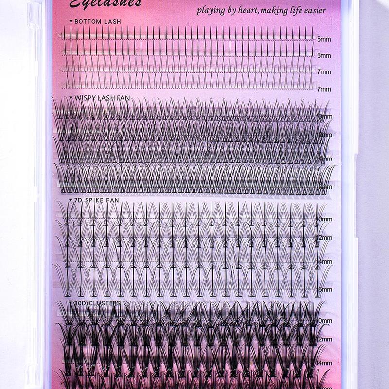 Lash Extension Kit for Women, 1 Box Individual Cluster Lash Extensions with Glue & Tweezer, Natural False Eyelashes Individual DIY Eyelash Extension at Home, Self Grafting Fake Eyelashes, Lash Extension Kit, Eyelash Clusters