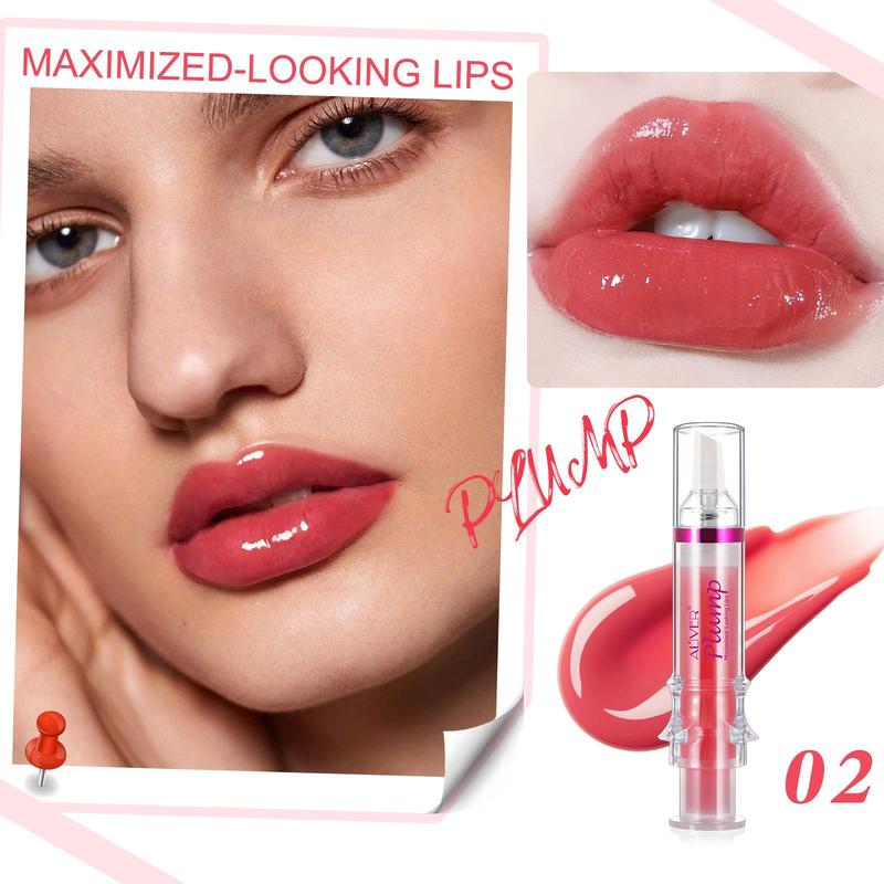 Long Lasting Lip Gloss Stick Set, 5 Counts set Moisturizing Lip Glaze, Glossy Lip Oil Glaze Stick, Plumping Lip Oil Stick for Girls & Women, Christmas Gift