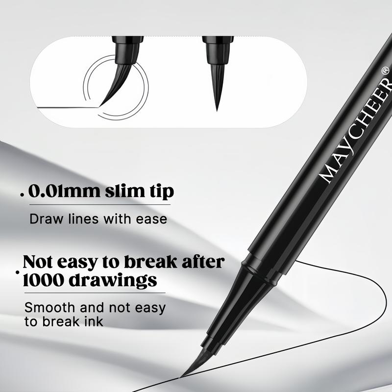 MAYCHEER 3pcs 5pcs Waterproof Liquid Eye Liner, Stay All Day Makeup with Fine Brush Tip Lasting Satin Finish, Smudge-Proof Eyeliner Makeup，Halloween and Christmas gifts