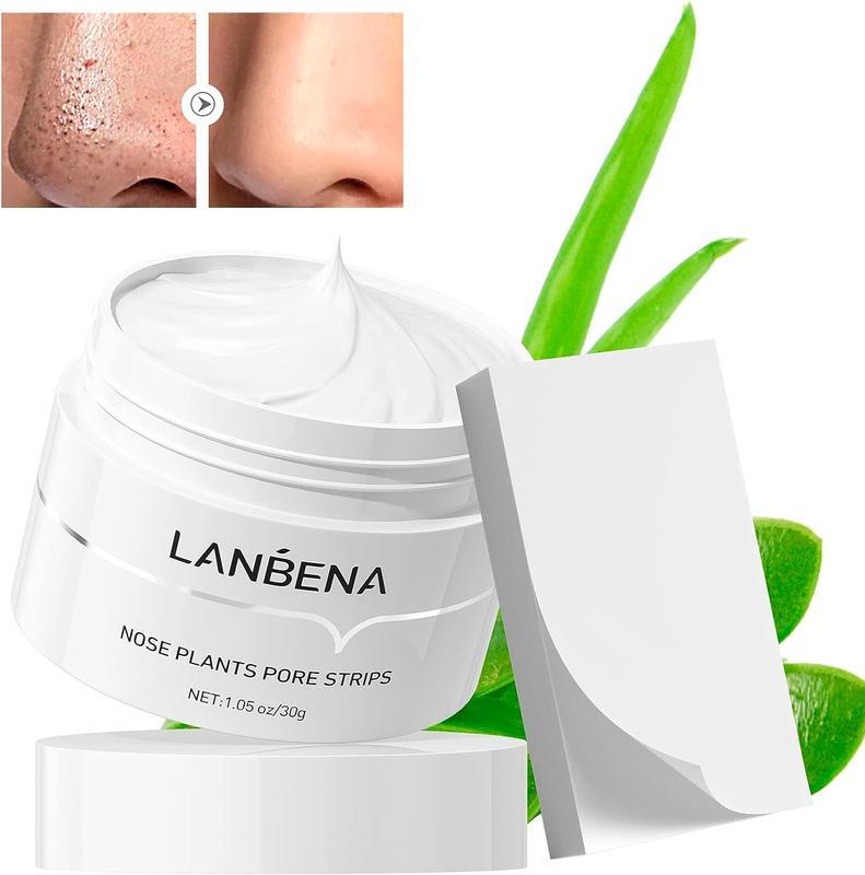 LANBENA Blackhead Removal Mask, Nose Phyto Pore Strips, Pore Cleansing Purifying Exfoliating Mask, 60 Sheets, Phyto Aloe Vera Blackhead Removal Mask, (30g)