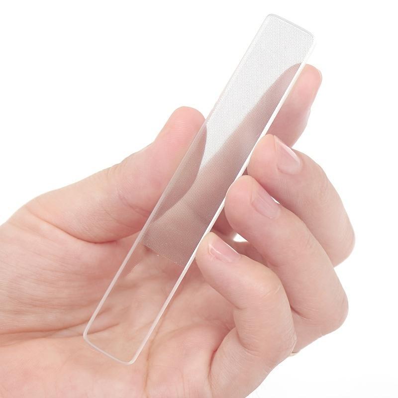 Clear Glass Nail File, Portable Nail Polish Tool, Great for Daily Nail Care & Nail Art, Manicure Nail Polishing File