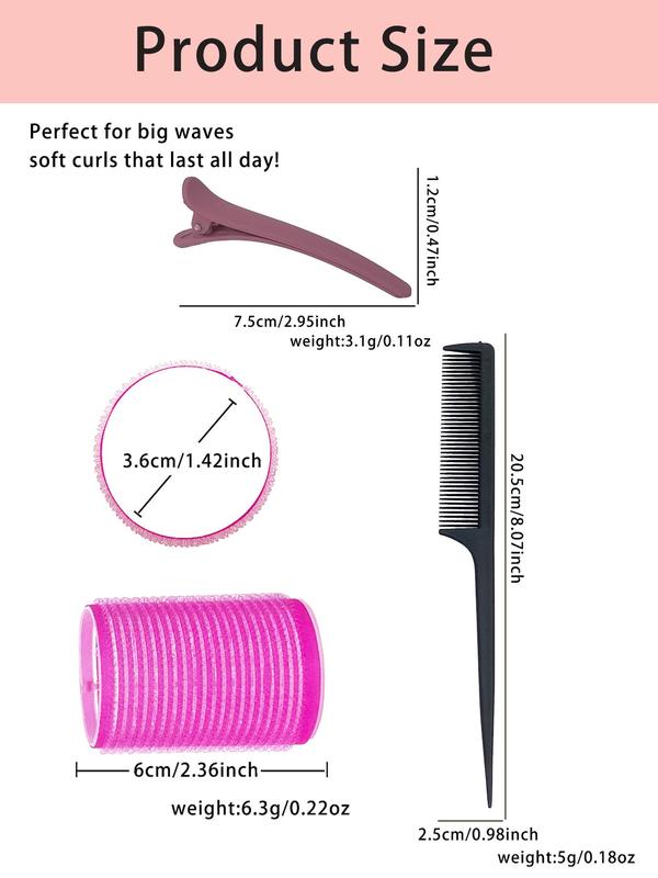 Bangs Hair Styling Tool Set (25pcs), Hair Styling Tool Set, Plastic Hair Styling Tool Set, Lazy Hair Styling Tool Set, Party Date Hair Styling Tool Set