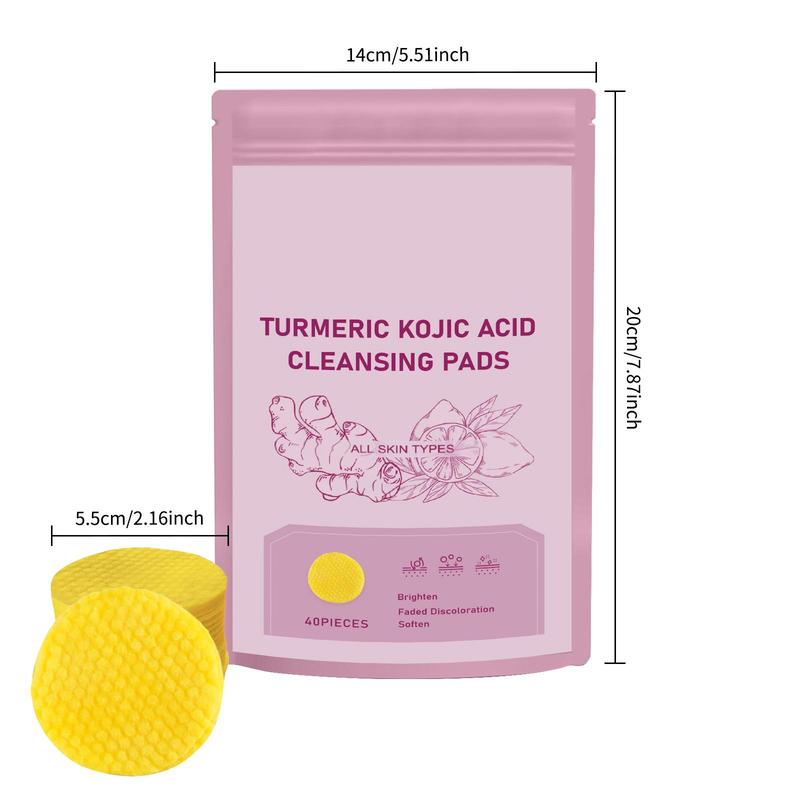 Turmeric Face Wash & Cleansing Exfoliating Pads Set, 3 Counts set Facial Cleansing Pads & Hydrating Facial Cleanser, Facial Skin Care Kit for Women & Girls, Christmas Gift