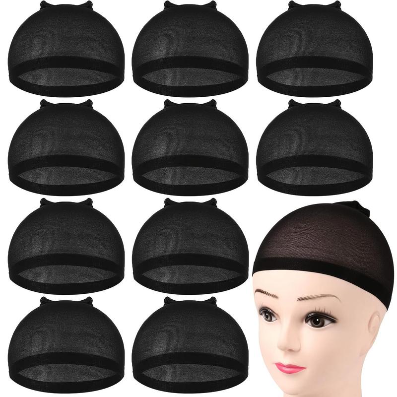 Wig Cap, 10pcs set Breathable & Comfortable Elastic Wig Cap, Women's Stretch Nylon Wig Cap, Heatless Styling Tool For Women, Christmas Gift