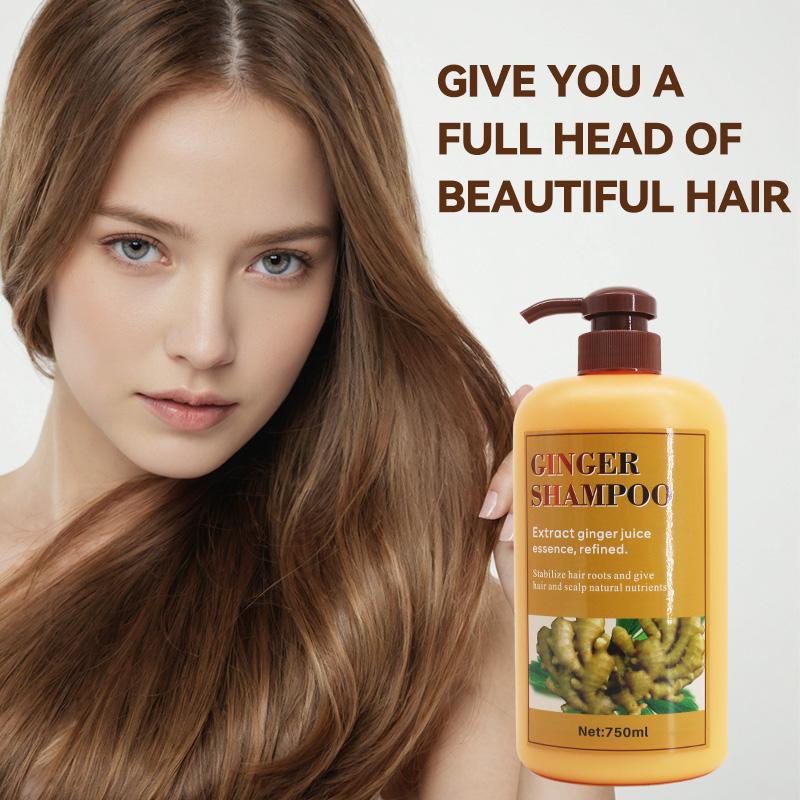 [FDA approved] 750ml Ginger Hair Shampoo Fast Regrowth Hair Thick Anti-Hair Loss Anti-Dandruff Anti-itching Shampoo