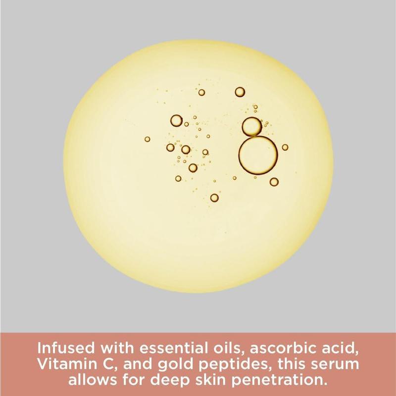 Vitamin C Serum | Pure For Men Gold | Gold-stabilzed Vitamin C | Vegan,| Hydates & Moisturizes | Supports Youthful appearing Skin from Cheek to Cheek | Essential Oils & Ascorbic Acid