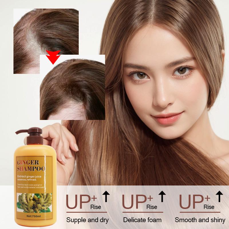 [FDA approved] 750ml Ginger Hair Shampoo Fast Regrowth Hair Thick Anti-Hair Loss Anti-Dandruff Anti-itching Shampoo