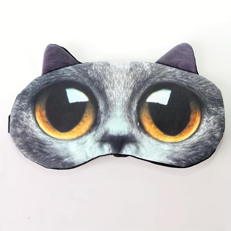 3D Eye Mask, Creative Cat Pattern Eye Cover for Daily Use, Light Blocking Sleep Mask for Home Office Travel