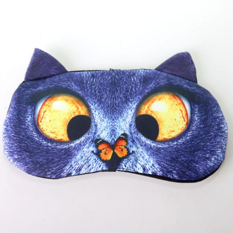 3D Eye Mask, Creative Cat Pattern Eye Cover for Daily Use, Light Blocking Sleep Mask for Home Office Travel