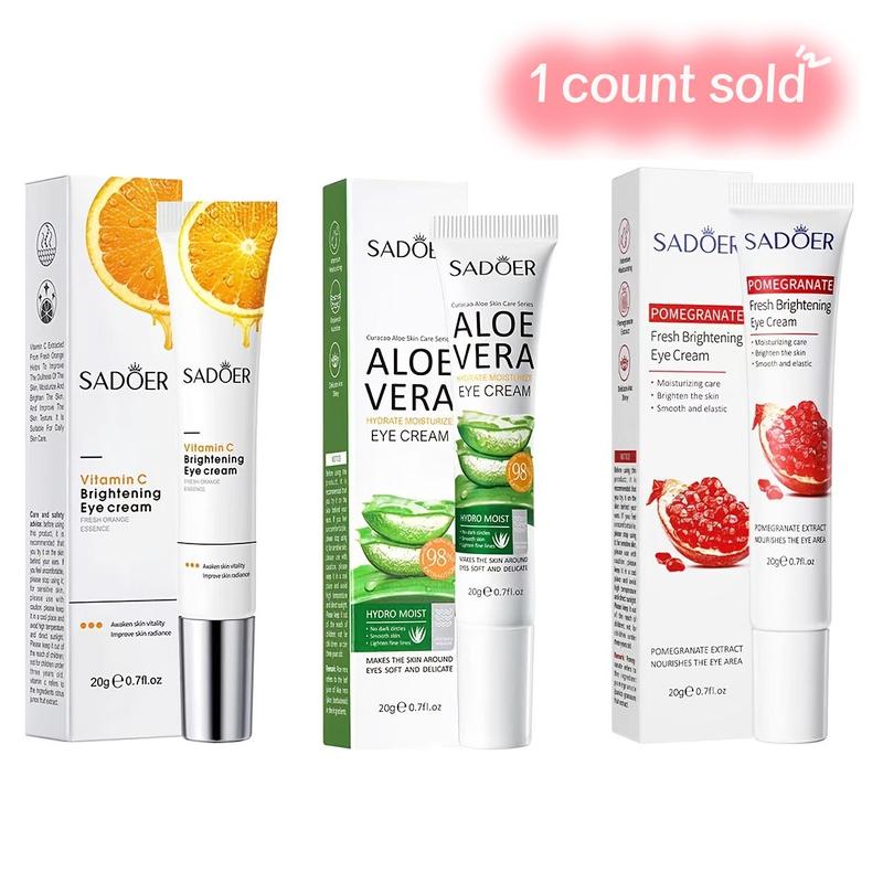 Natural Extracts Hydrating Eye Cream, Nourishing and Moisturizing Eye Cream, Eye Skin Refreshing Cream, Vitamin C  Aloe Vera  Pomegranate for Choosing