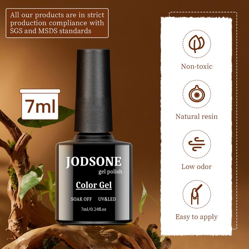 JODSONE 100 PCS Gel Nail Polish Kit No Wipe Soak off Base Coat and Matte Glossy Top Coat Gel Polish Collections Gifts for Manicure Lovers