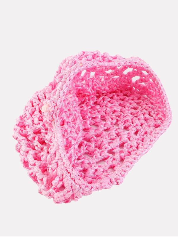 Solid Color Hollow Out Design Hair Cap, Elastic Hair Bonnet, Hair Salon Tools & Accessories for Women & Girls