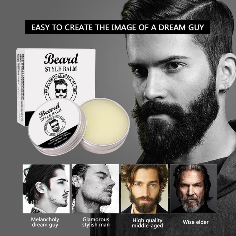 Beard Balm, Moisturizing Beard & Mustache Wax, Long Lasting Beard Styling Cream, Men's Hair Care Product for Daily