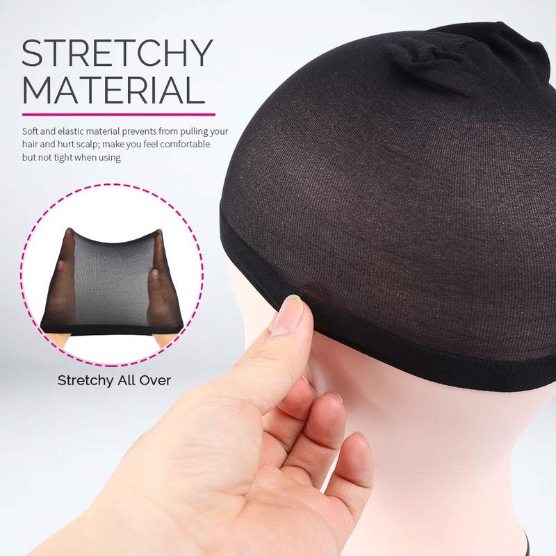 Wig Cap, 10pcs set Breathable & Comfortable Elastic Wig Cap, Women's Stretch Nylon Wig Cap, Heatless Styling Tool For Women, Christmas Gift