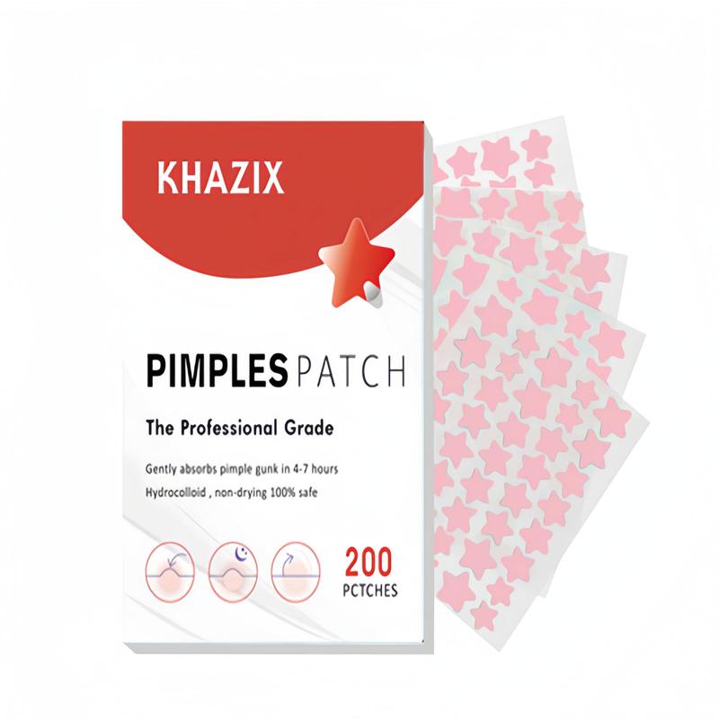 Pimple Cover Patch, 200pcs Acne Cover Patch, Hydrocolloidal Pimple Patch, Star Shape Sticker, Cleanser for Ance-prone Skin for Women & Men