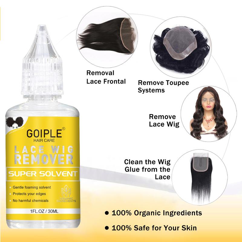  Wigs Accessory Essentials Kit Lace Front Wig Glue Lace Glue Remover Wig Caps Elastic Band Edge Brush Edge Control Gel Hair Wax Stick