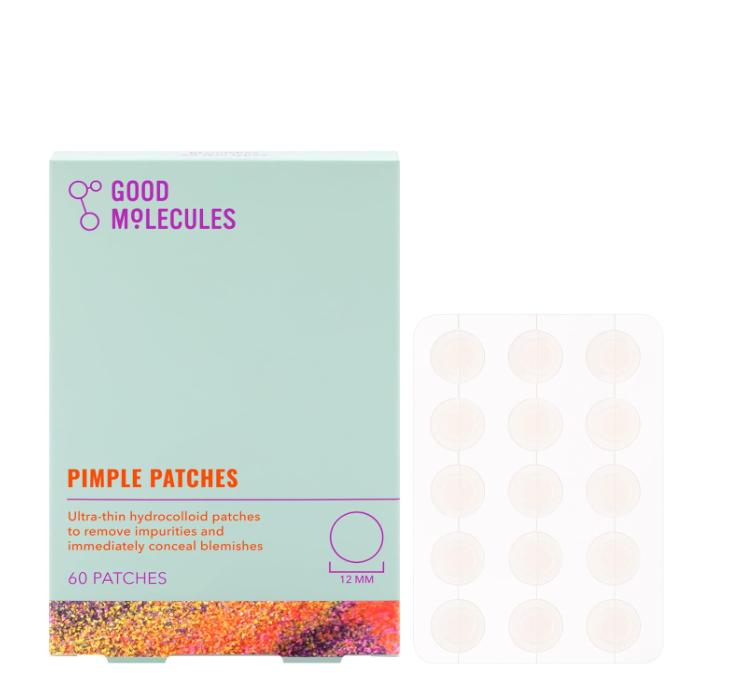 Good Molecules Pimple Patches (60 Patches) - Ultra-Thin Hydrocolloid Patches, Target Ance and Impurities-good molecules skincare Acne Clear