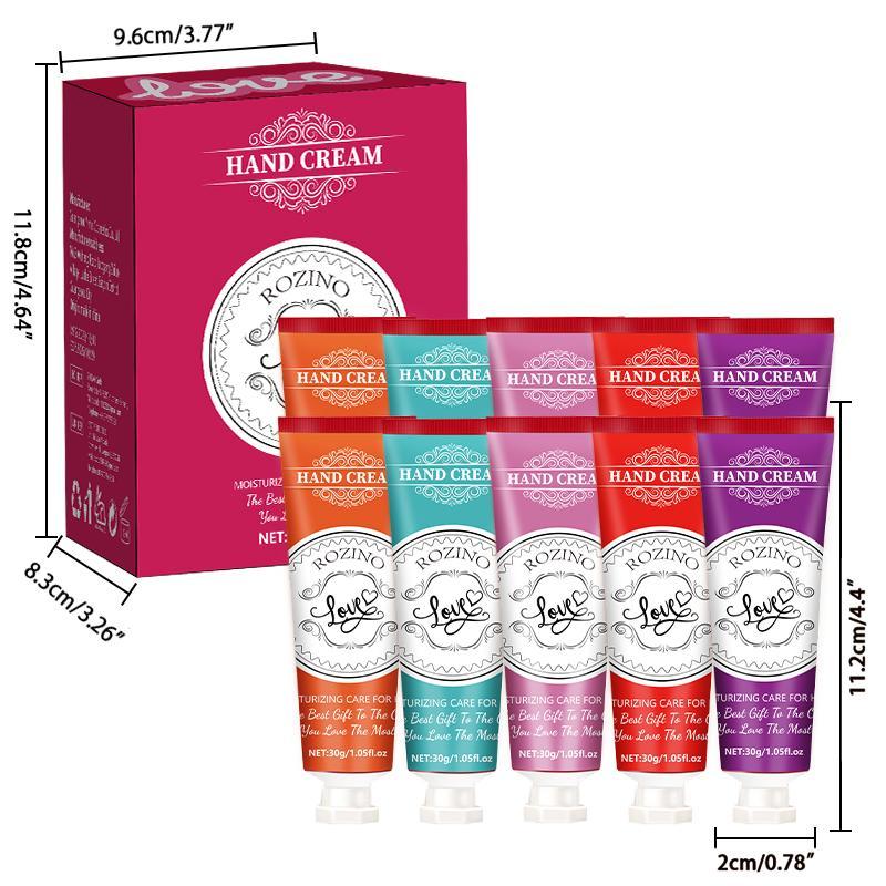 Non-greasy Moisturizing Hand Cream, 10pcs set Natural Scented Hand Lotion for Women & Men