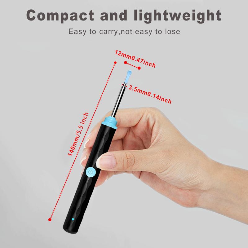  2024 New Wi-Fi Ear Canal Cleaning Set SmartVisual Ear StickLED Light 1296P HD LoadOtoscope EarCleaner EarwaxRemoval ToolSuitable for Android ioS Phone EarwaxRemova